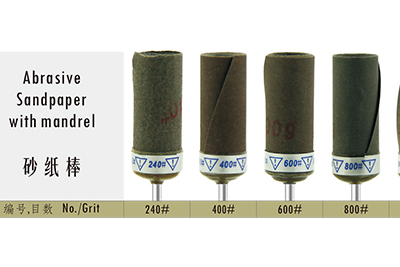 - Abrasive Sandpaper with mandrel